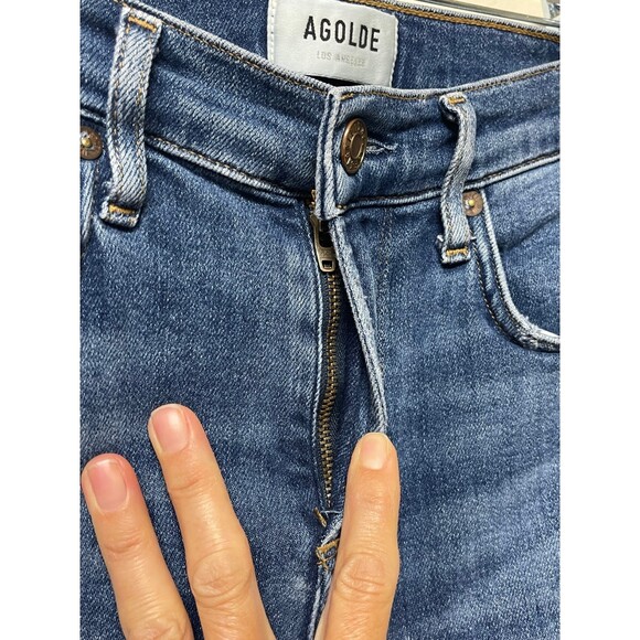 AGOLDE Sophie Mid Rise Skinny in Tame, Sz 25 - Picture 9 of 12